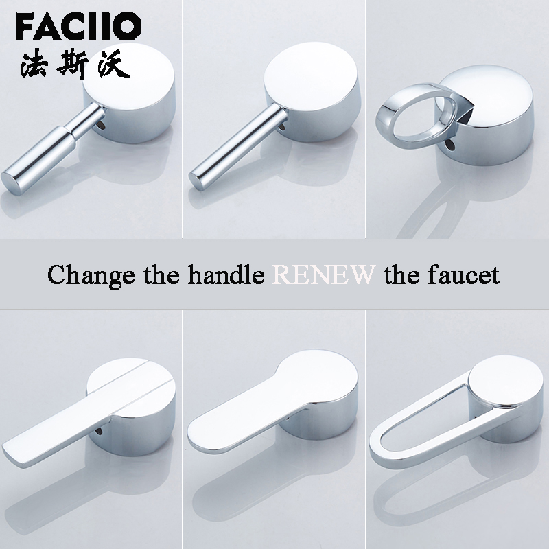Basin Mixer Cartridge - FACIIO-Punho cromado para torneira de substituição,