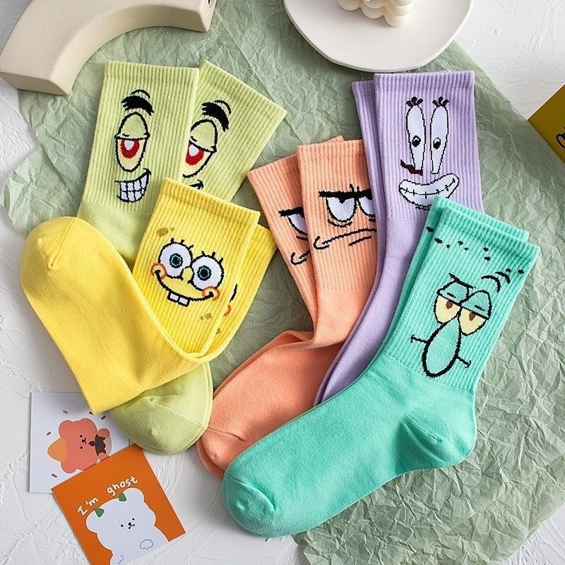 Pipe Bending Spring - Meias de Algodão SpongeBob SquarePants para