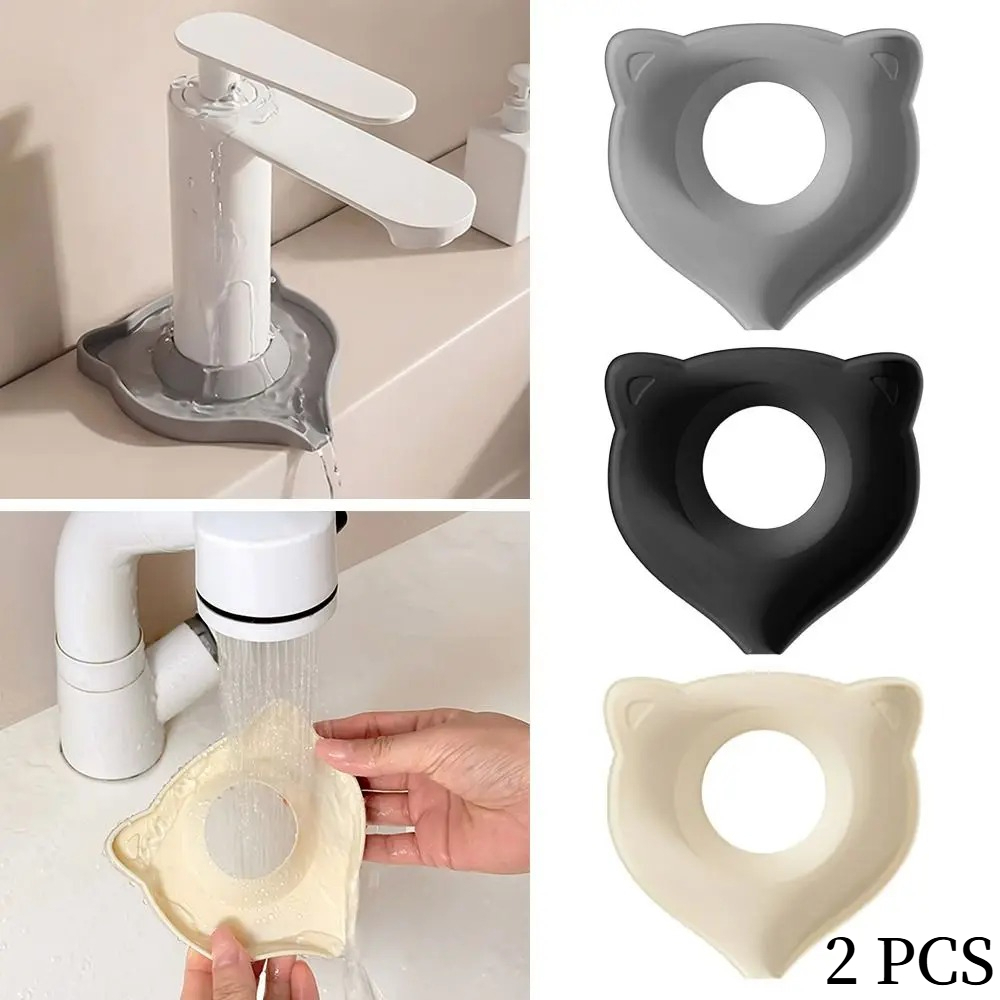 Silicone Tap Washer - 2 Peças Tapete de Drenagem Criativo