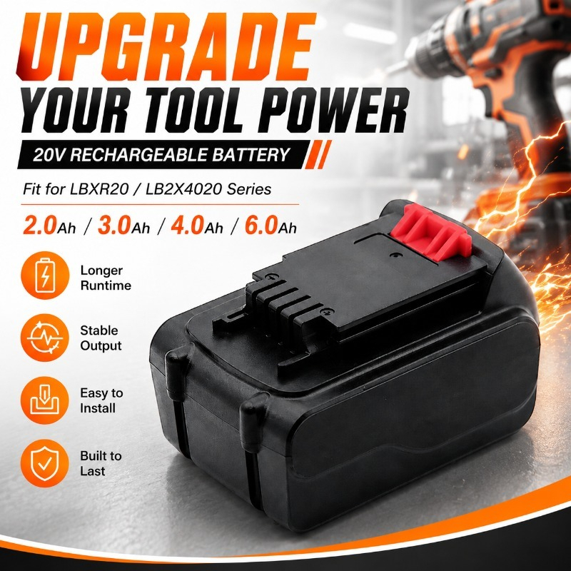 Black+Decker Tool 20V Max - Bateria de Substituição de Íon de