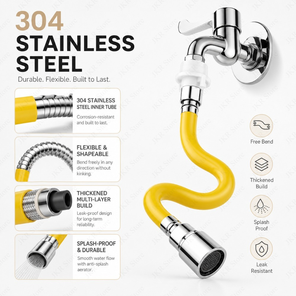 Flexible Hose Braided - Extensor de Torneira Ajustável em Aço