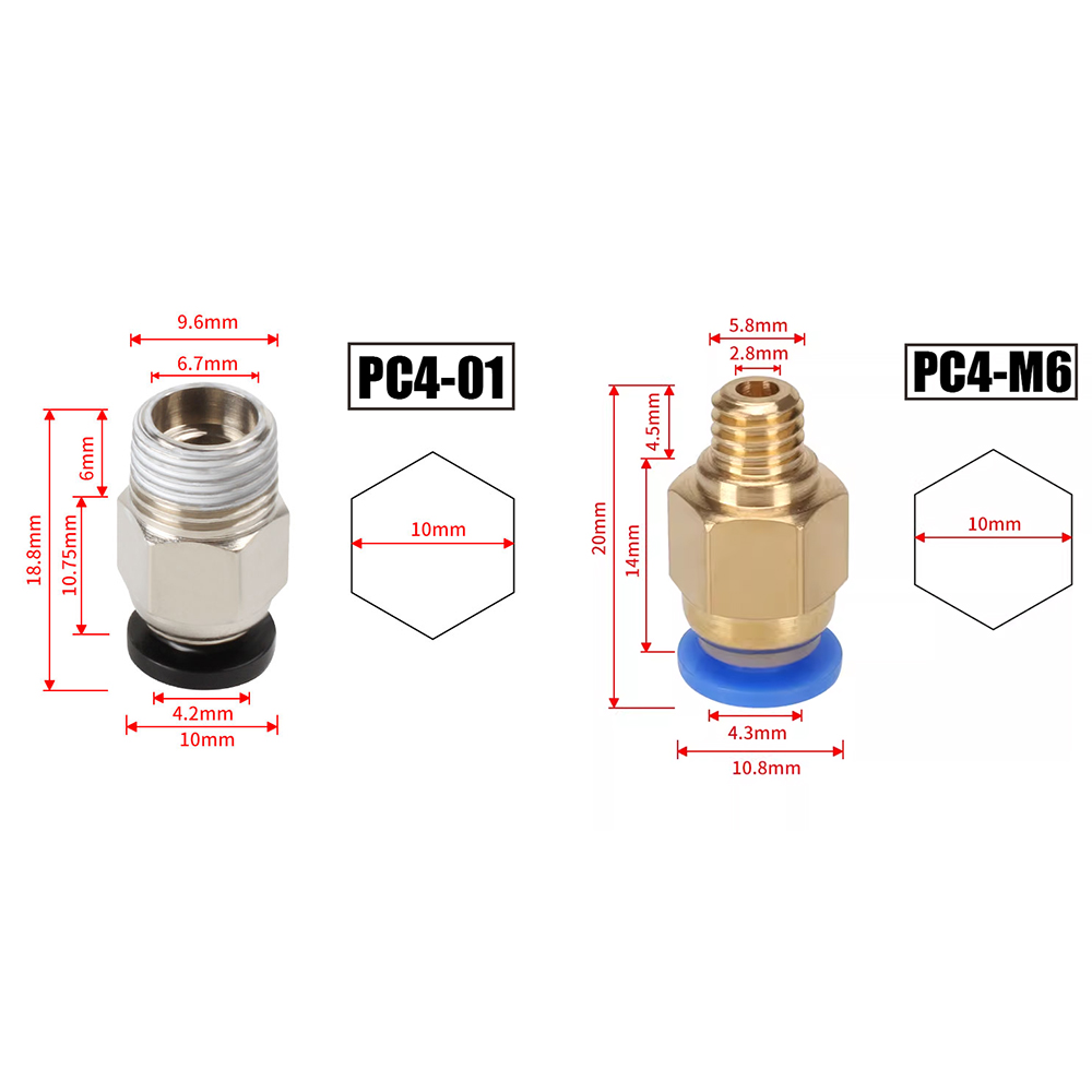 10 Peças/Lote Conector Pneumát - Ptfe Tape Thread avaliação e preço