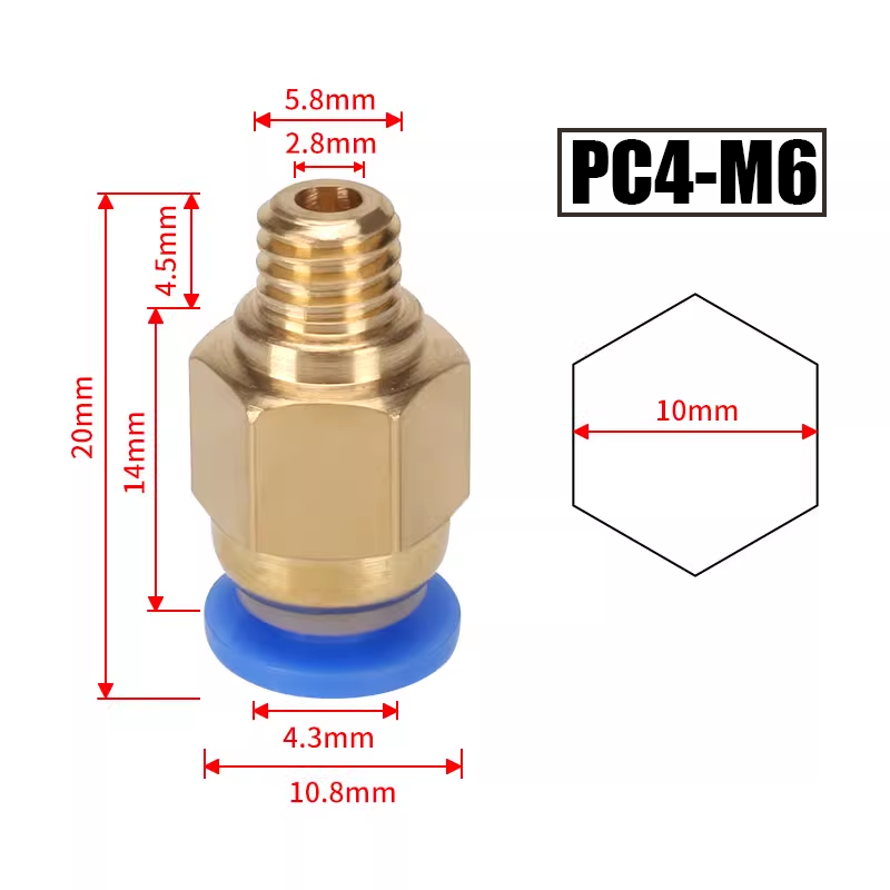 10 Peças/Lote Conector Pneumát - Ptfe Tape Thread avaliação e preço